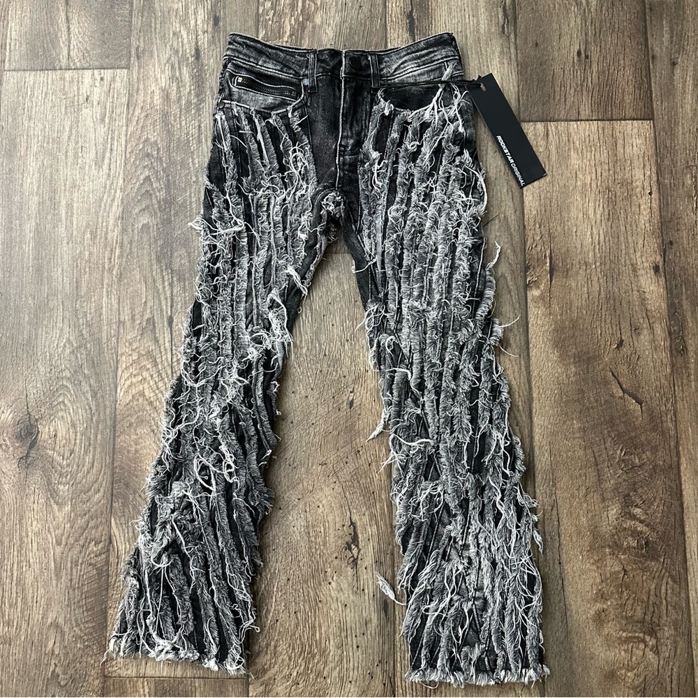 Rockstar Original Rock Grunge Punk Streetwear Y2K Denim Jeans Kids Size 7 black